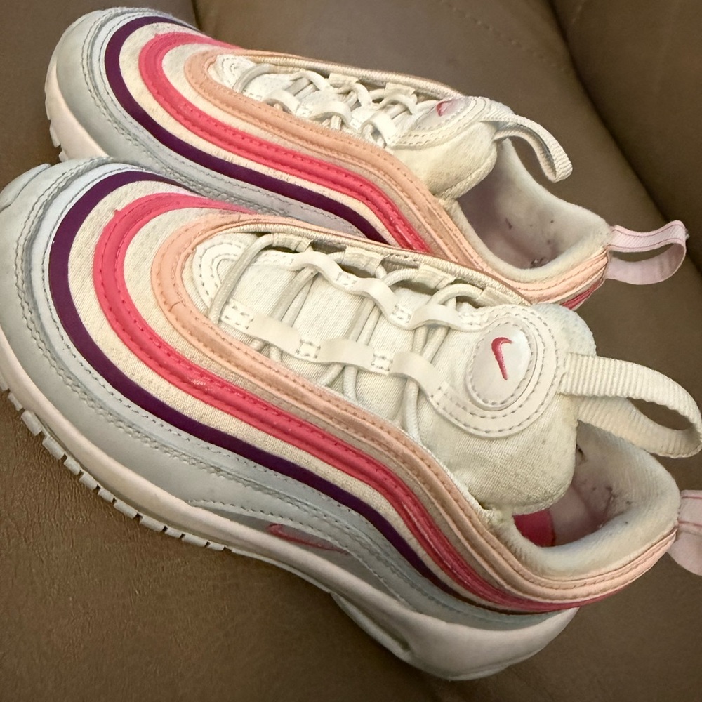 Nike Kids Sneakers - White, Pink, and Purple
